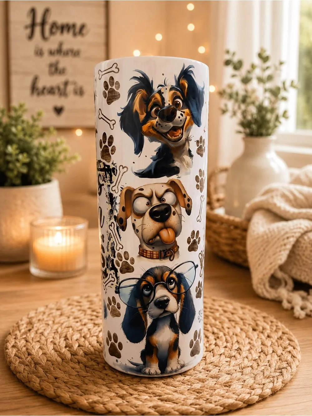 20oz sublimation Life Is Better With Dogs Tumbler